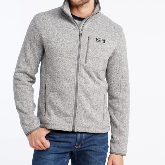 L.L. Bean Other - L.L. Bean Full Zip Sweater Fleece Charcoal Heathered  Gray Mens XL
